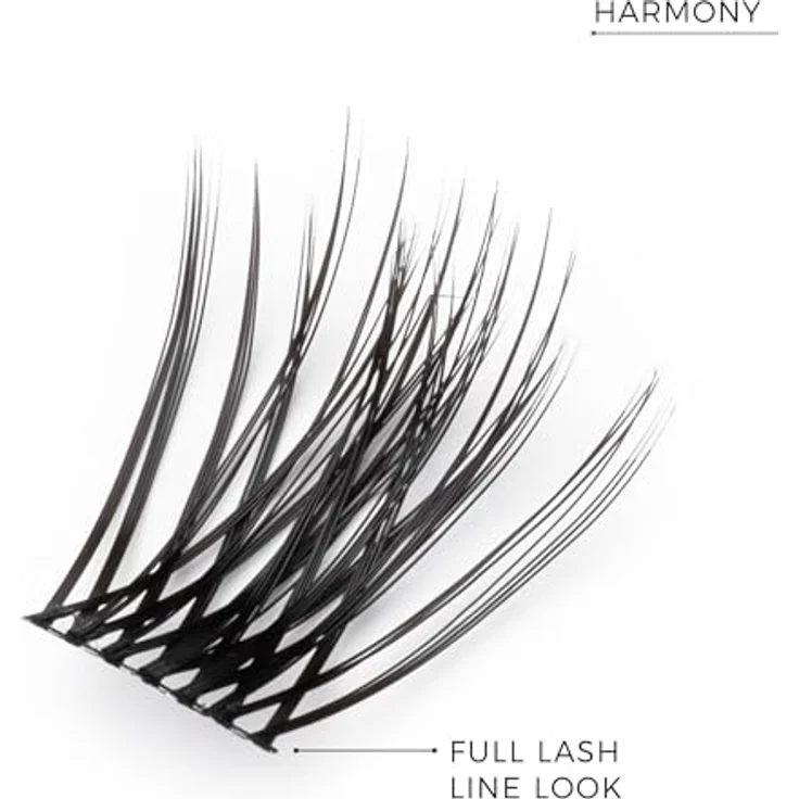 Nanolash DIY Eyelash Extensions Harmony 36 St. knotenfreie Bündel mit selbstklebenden Wimpern, dramatischer Blick – Bild 3