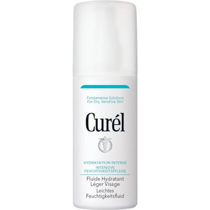 Curél Leichtes Feuchtigkeitsfluid, Intensive Pflege für trockene, empfindliche Haut, 120ml mit Ceramiden, pH neutral, ohne Farbstoffe und Duftstoffe – Bild 1