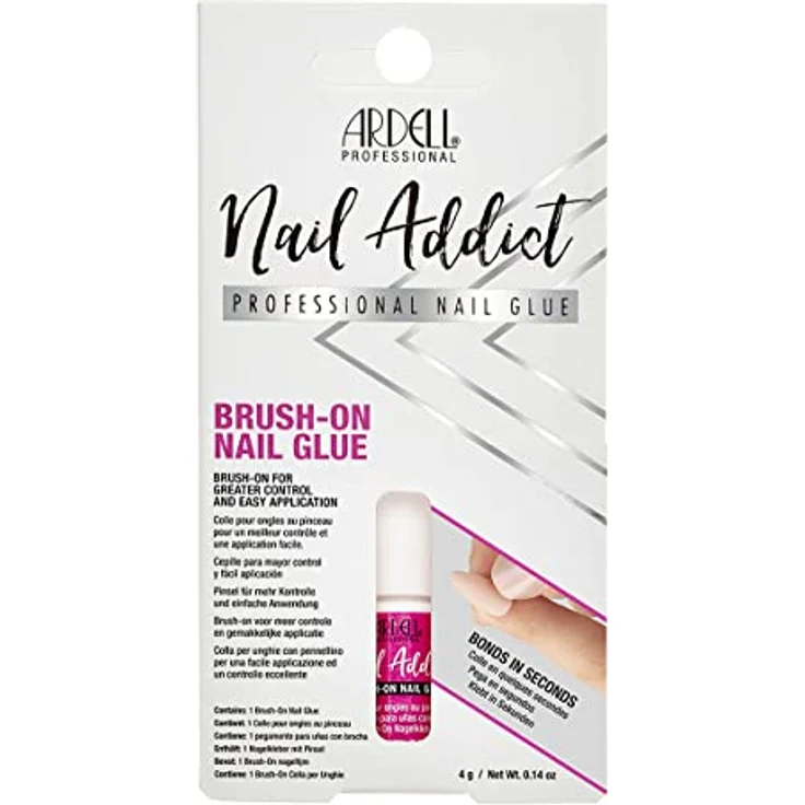 Ardell Brush-On Nail Glue, 5 g, transparent, extra starke Formel für Kunstnägel und Nageldesign – Bild 1