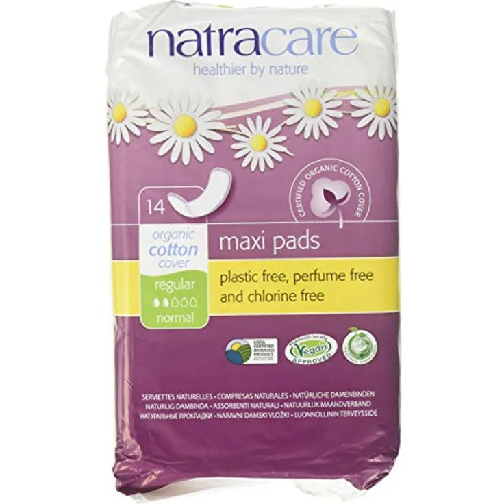 Natracare Pads Regular, Damenbinden, 14 Stück, hochwertige Qualität