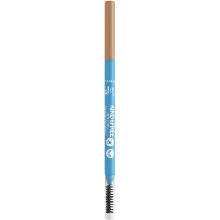 Rimmel London Kind & Free Augenbrauenstift Brow Definer, natürliche Pigmente, natürliche Wirkung, vegane Formel - 001 - Blond, 0,09 g