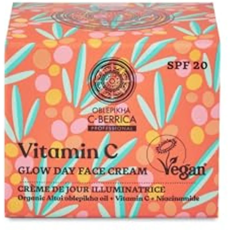 Natura Siberica OBLEPIKHA C-BERRICA Glow Tagescreme, feuchtigkeitsspendende Vitamin-C-Gesichtspflege für strahlenden Teint, 50 ml – Bild 1