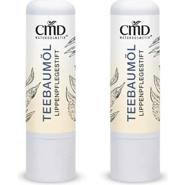 CMD Naturkosmetik Teebaumöl Lippenpflege mit Bio-Sheabutter, 4,50 g - Schutz bei Wind & Wetter, auch bei Lippenbläschen geeignet – Bild 1