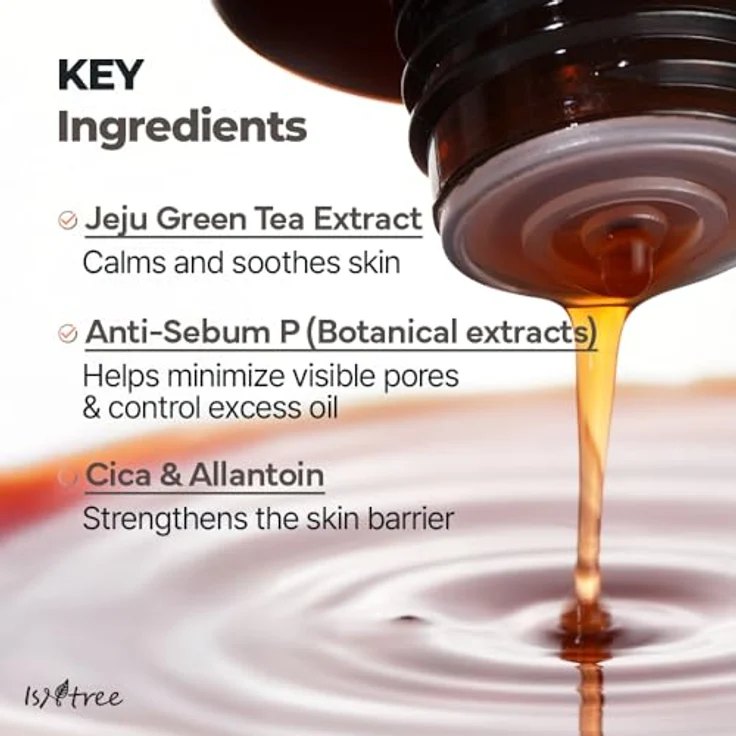 Isntree Green Tea Gesichts-Tonikum, beruhigend für gemischte bis fettige Haut, 200 ml – Bild 6