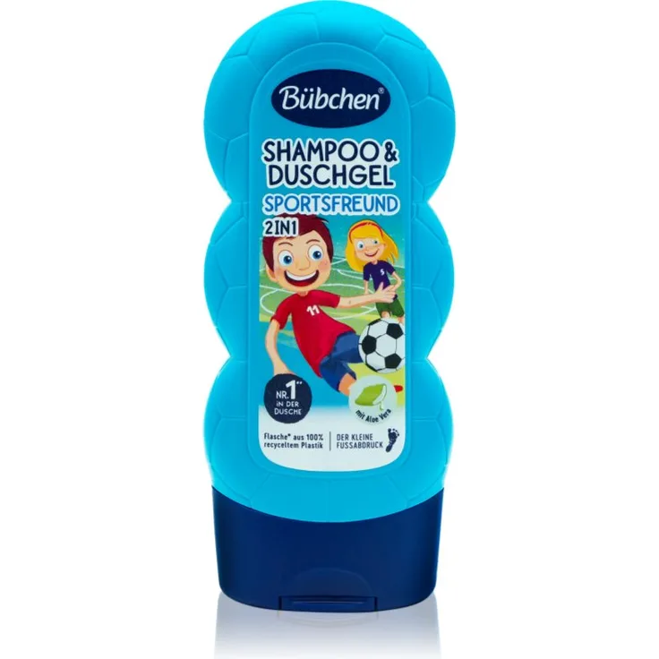 Bübchen Kids Sport´n Fun Shampoo & Duschgel 2 in 1, 230 ml, feuchtigkeitsspendend und hautschonend für Kinder