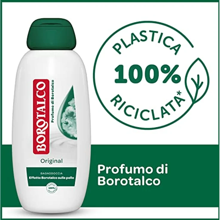 Borotalco Original Duschbad, Duschgel mit Borotalkum-Duft, feuchtigkeitsspendende Formel, dermatologisch getestet, 600 ml Flasche – Bild 3