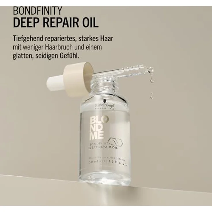 Schwarzkopf Professional BLONDME Bondfinity Deep Repair Oil Leichtes Haaröl, Hitzeschutz, Anti Frizz, Glättung, Reparierend, Stärkend, 50 ml – Bild 4