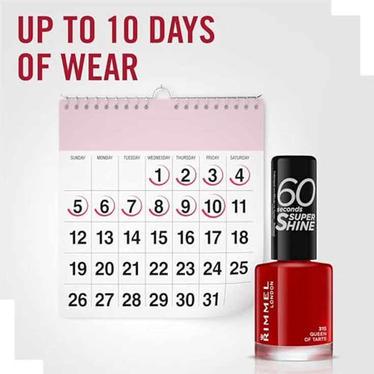 Rimmel 60 Seconds Super Shine Nagellack 315 Queen Of Tarts 8 ml – Bild 6