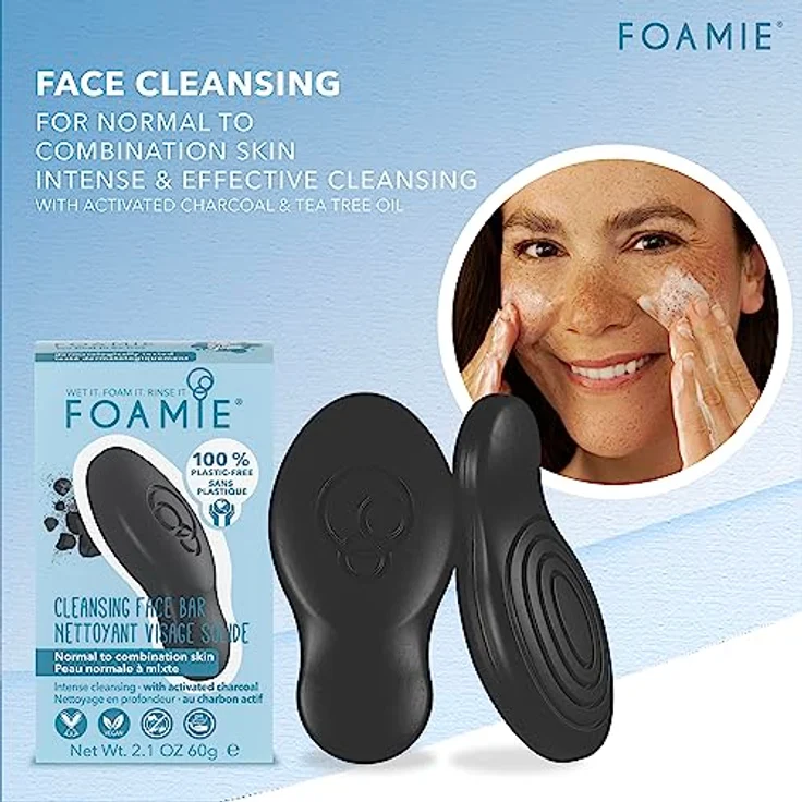 Foamie Feste gesichtsreinigung Aloe You Vera Much 60 g, für Damen und Herren  – Bild 5