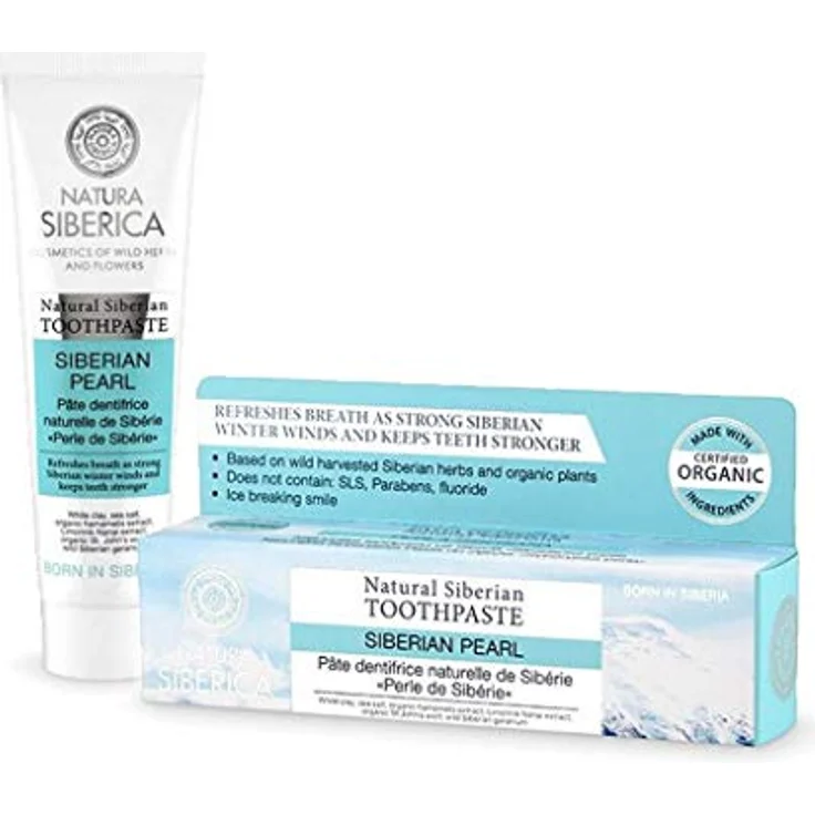 Natura Siberica Zahnpasta "Siberian Pearl", 100 g, natürliche Inhaltsstoffe für sanfte Zahnpflege – Bild 1