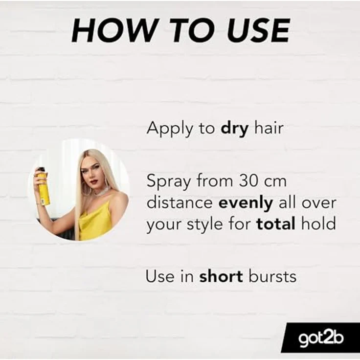 Schwarzkopf got2b Glued Blasting Freeze Spray 300 ml - Haarstyling Spray für extremen Halt, Schutz vor Wind und Feuchtigkeit – Bild 3
