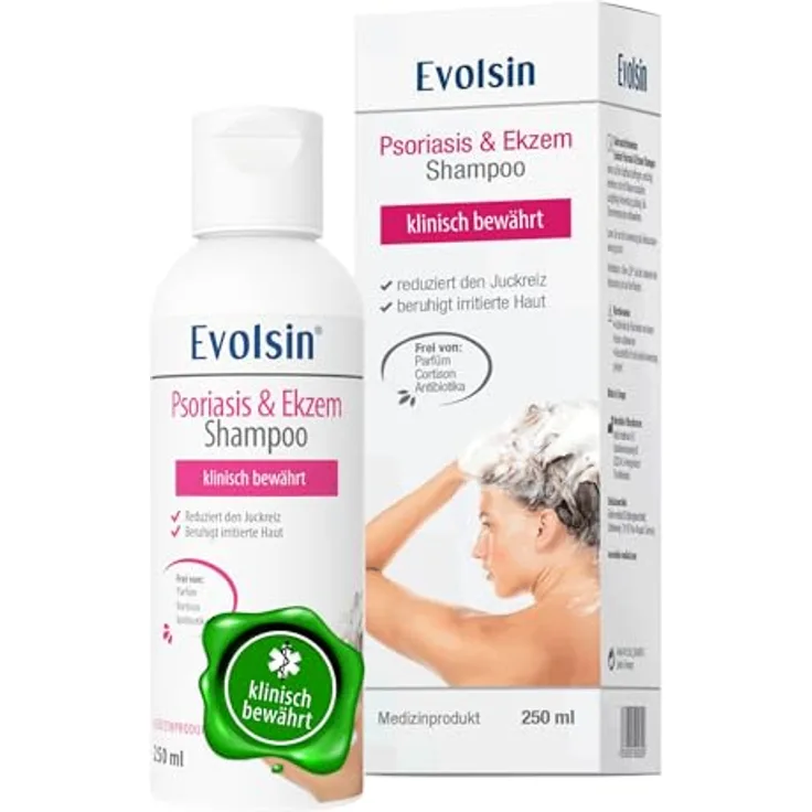 Evolsin Psoriasis & Ekzem Shampoo, 250 ml - Speziell für empfindliche Kopfhaut