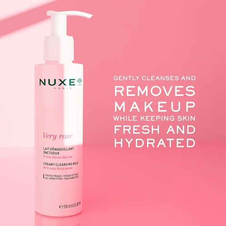 Nuxe Very Rose Creamy Cleansing Milk, Reinigungsmilch für sanfte Gesichtsreinigung, 200 ml – Bild 2
