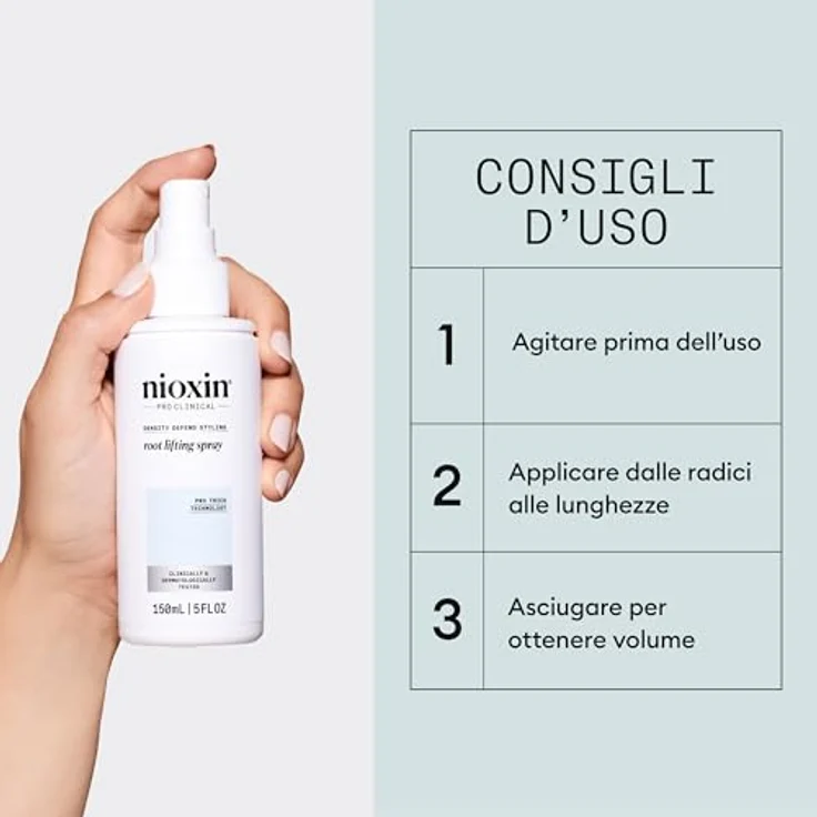NIOXIN Density Defend Volumenspray mit Pfefferminzöl, 150 ml, für mehr Volumen und Dicke, Haarstyling – Bild 5