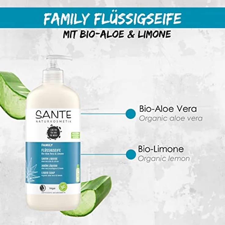 Sante Aloe&Limone Flßüssigseife 500 ml – Bild 5