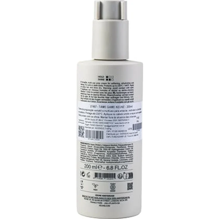 Keune Style Heat Protect Tame Game Ultimate Prep Cream, 200ml, schützt bis 230 °C, spendet Feuchtigkeit und bändigt Locken – Bild 2