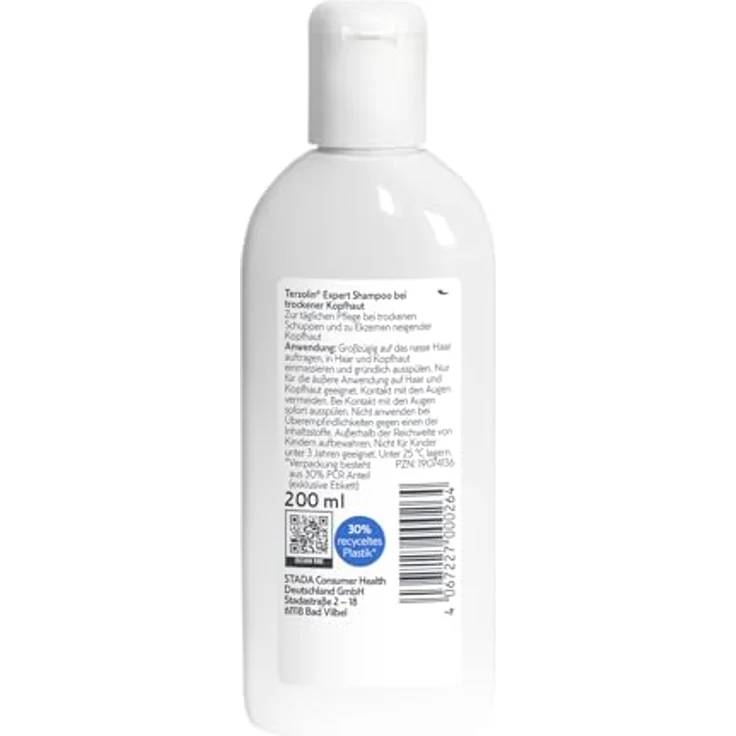Terzolin Expert Shampoo gegen fettige Kopfhaut & Juckreiz, mit Crinipan PMC green, feuchtigkeitsspendend, 200 ml – Bild 2