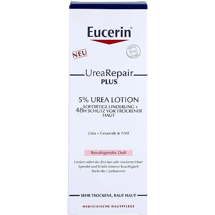 Eucerin UreaRepair Plus 5% Urea Lotion, 250 ml Lotion - hochwertige medizinische Hautpflege