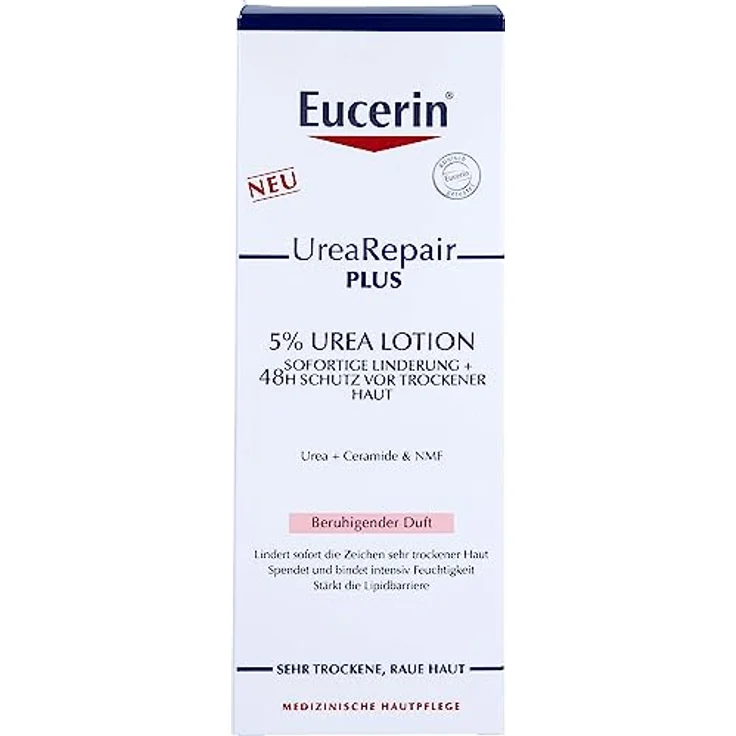 Eucerin UreaRepair Plus 5% Urea Lotion, 250 ml Lotion - hochwertige medizinische Hautpflege – Bild 1
