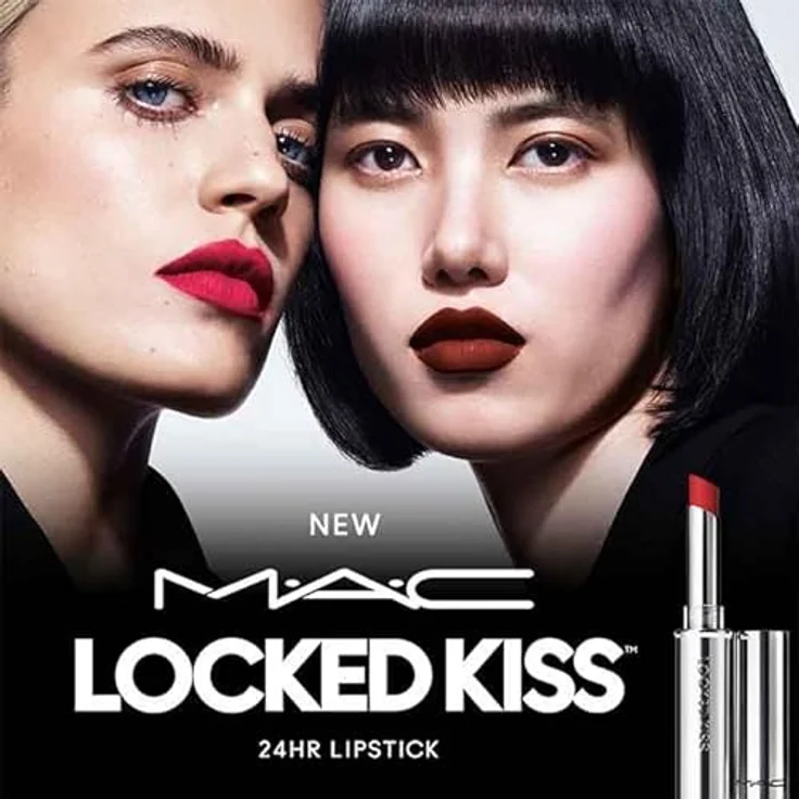 MAC Cosmetics Locked Kiss 24h Lipstick, langanhaltender Lippenstift mit mattierendem Effekt, Farbton Gutsy, 1,8 g – Bild 7