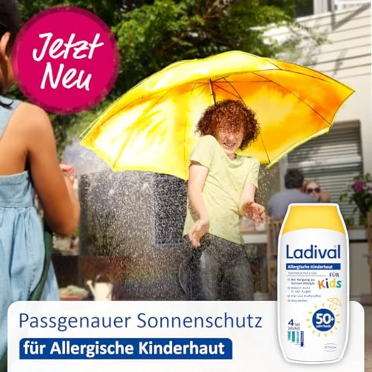 Ladival Kinder Sonnenschutz Gel LSF 50+, wasserfester UV-Schutz für empfindliche Haut, dermatologisch getestet, 200ml – Bild 3