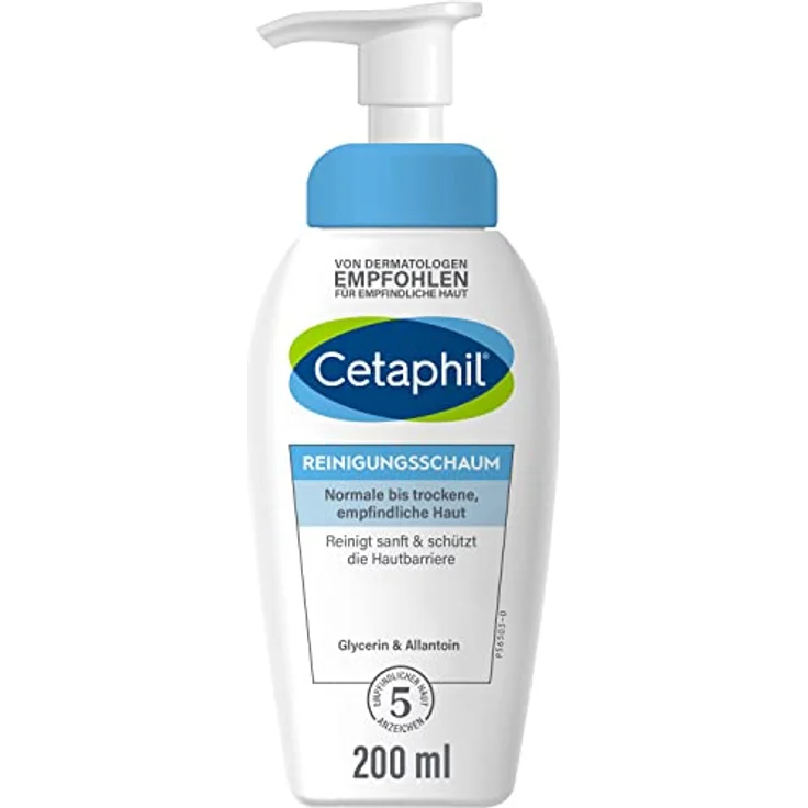 Cetaphil Reinigungsschaum, 200ml, Gesichtsreinigung für normale, trockene, empfindliche Haut, mit Glycerin und Ceramiden – Bild 1