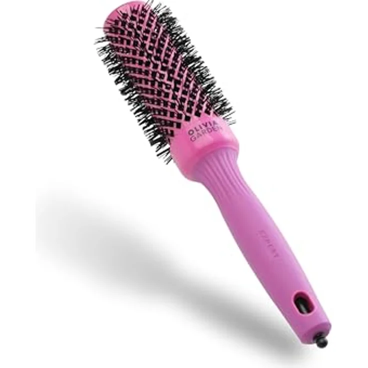 Olivia Garden Expert Blowout Shine – Pink - 35 - Runde, antistatische Keramikbürste für glänzende und frizzfreie Blowouts – Bild 1