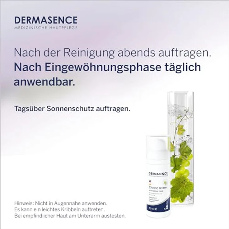 DERMASENCE Chrono retare Aktivierende Creme, 50 ml - Hautbildverfeinernde Nachtpflege für die fett und feuchtigkeitsarme Haut - Anti-Aging - glättet die Haut und steigert die Feuchtigkeit – Bild 5