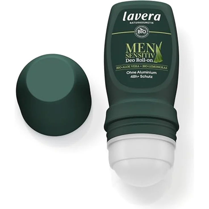 lavera Men sensitiv Deo Roll-On - 48 h Schutz - ohne Aluminium - zuverlässig bei Sport - vegan - Naturkosmetik - 50 ml, lavera – Bild 2