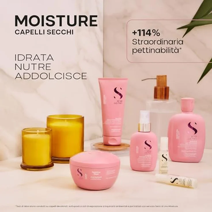 Alfaparf Moisture Duo Kit, Haarshampoo und Nutritive Maske für intensive Feuchtigkeit, 250 ml & 200 ml, vegan – Bild 6