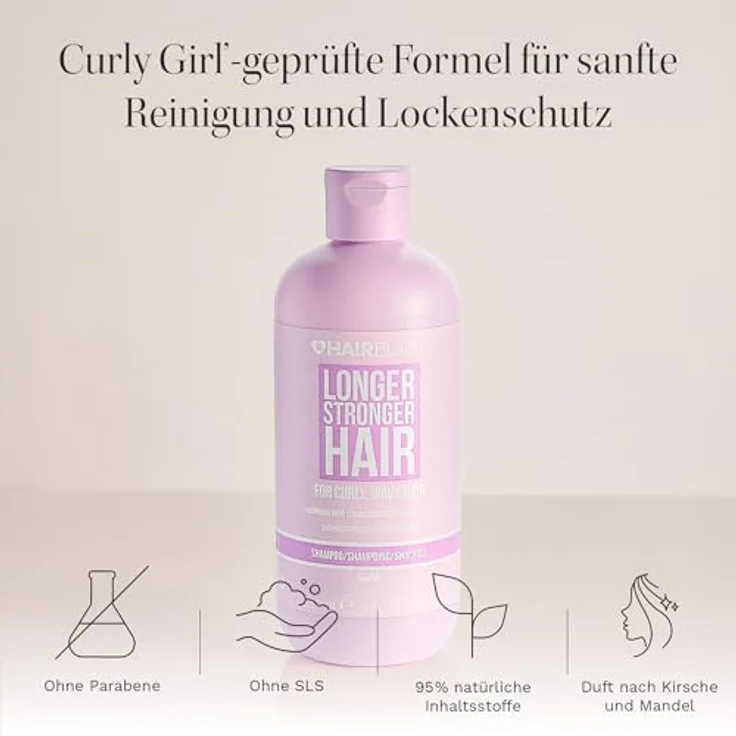 HAIR BURST Shampoo für Locken & Wellen, sulfatfrei, 350ml, feuchtigkeitsspendend und statikfrei – Bild 2