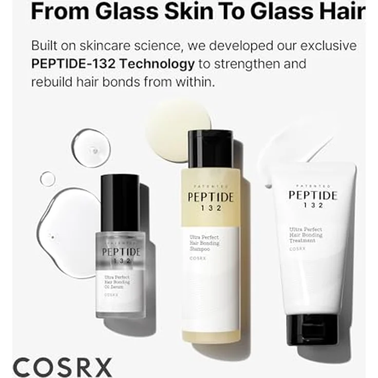 COSRX PEPTIDE 132 Haar-Bonding-Ölserum, 28ml – Leichtes Keratinöl gegen Frizz & Spliss, Argan- und Jojobaöl, für alle Haartypen – Bild 3