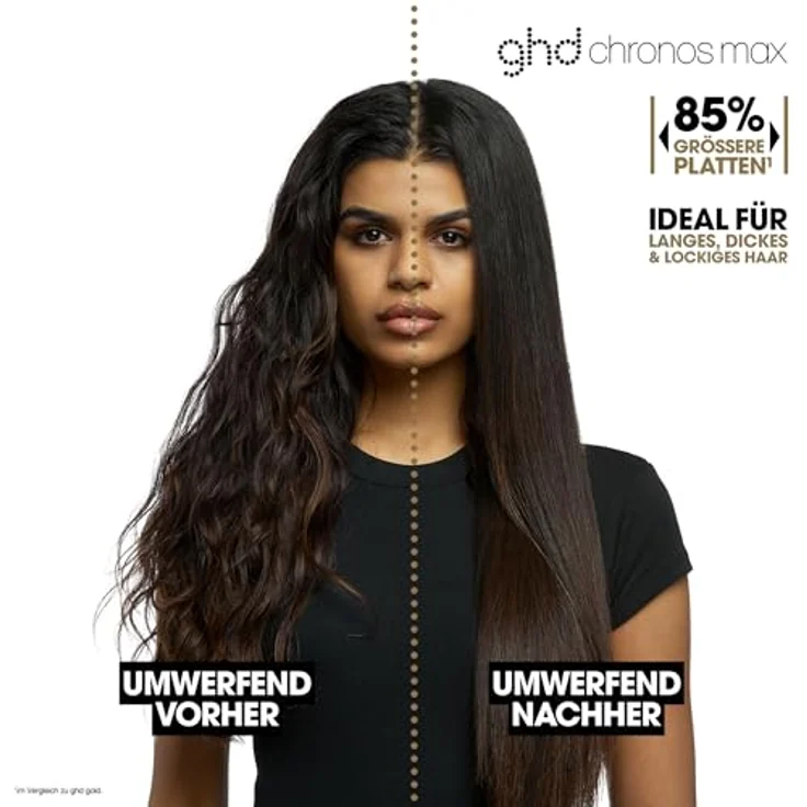 ghd Chronos Max Glätteisen – 185°C, Schnellaufheizfunktion, 30 Sek. Aufheizzeit, ideal für lange Haare - Weiß – Bild 3