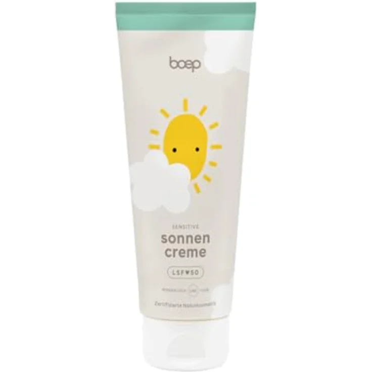 boep Sonnencreme Sensitiv LSF50, Mineralischer Sonnenschutz für Gesicht & Körper, für Babys, Kinder & Erwachsene, vegan, ohne Parfüm (100ml) – Bild 1