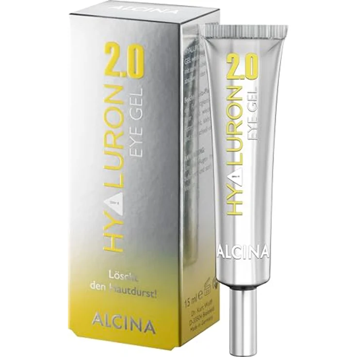 ALCINA HYALURON 2.0 Eye Gel, kühlendes Augen-Gel mit Hyaluronsäure, 15 ml für trockene und feuchtigkeitsarme Mischhaut – Bild 1