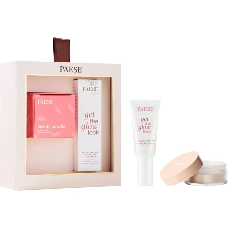 Paese Giftset All About the Base, Kosmetikset mit Getönter Tagescreme und losem Puder für einen einheitlichen Hautton, 30 ml und 10 g