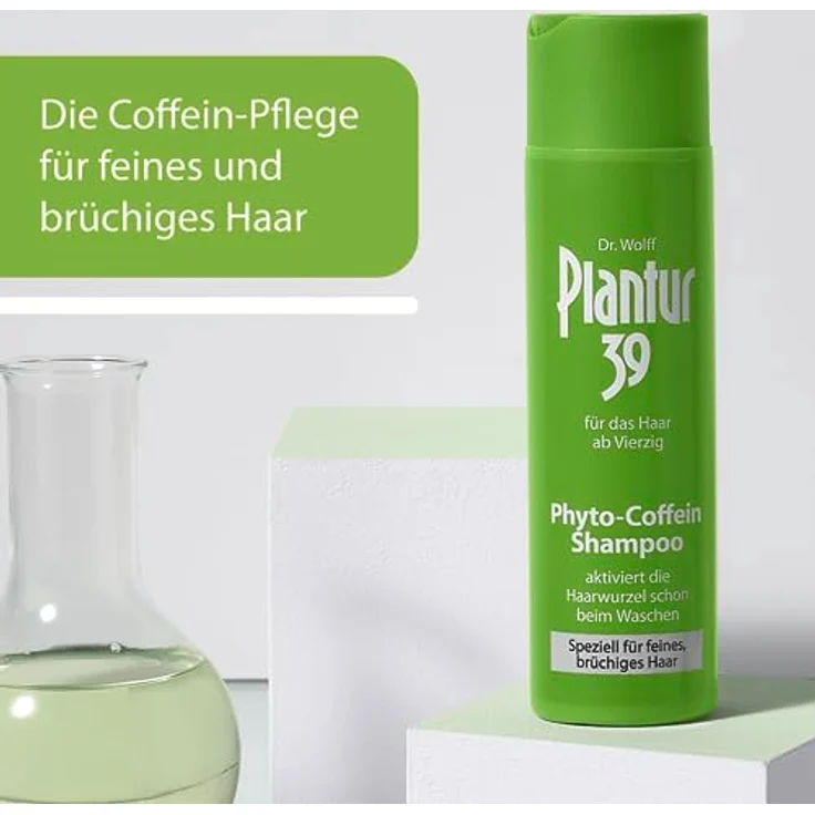 Plantur 39 Phyto-Coffein-Shampoo - 3 x 250 ml - Pflege für feines und brüchiges Haar - Vorbeugung gegen menopausalen Haarausfall – Bild 2