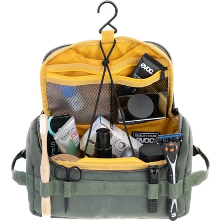 Evoc Kulturbeutel 26 cm, Beauty Case aus 100% Polyester in Oliv – Bild 5