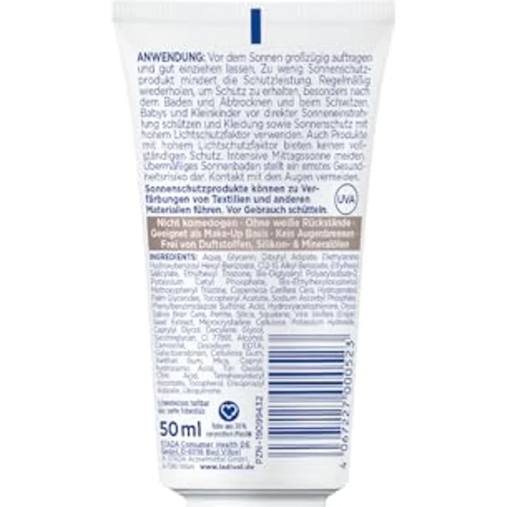 Ladival Antioxidativ Sonnencreme Gesicht LSF 50+, Pflege mit Anti-Pollution-Komplex, Vitamin C und E, schweißresistent, UVA- und UVB-Schutz, 50ml – Bild 3