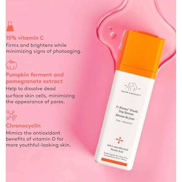 Drunk Elephant C-Firma, Gesichtsserum für feste und strahlende Haut, 28 ml – Bild 4