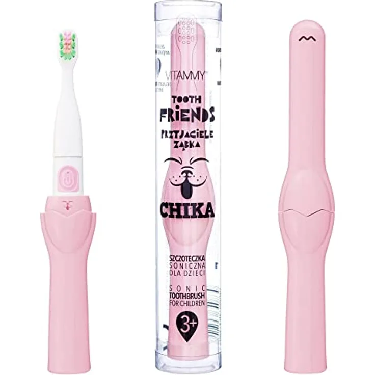 Vitammy Tooth Friends Schallzahnbürste für Kinder, pink-CHIKA, geeignet ab 3 Jahren