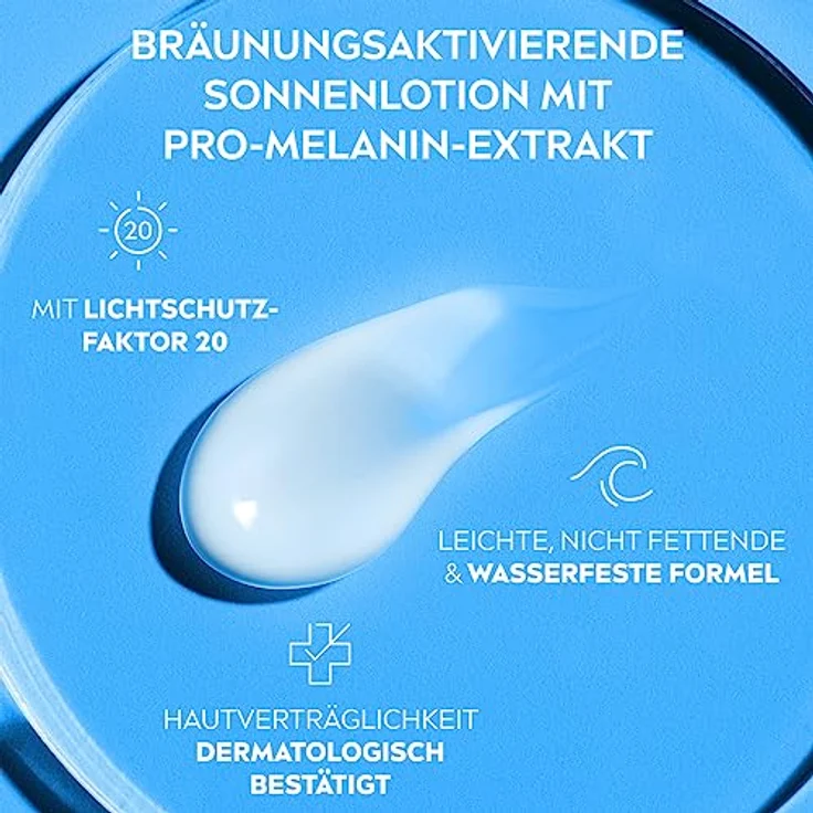 NIVEA SUN Schutz & Bräune SPF 20 Sonnenlotion 200 ml – Bild 3
