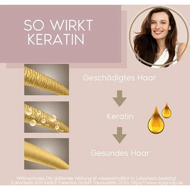 PARSA Beauty Professional Wirkstoffbürste Keratin + Biotin Rundföhnbürste 44mm - Haarbürste zum Glätten und Pflegen - Haarbürste lockiges Haar - Haarbürste langes Haar – Bild 4