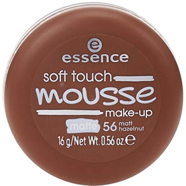 essence soft touch mousse make-up, Foundation Nr. 56 matt hazelnut, für Mischhaut und unreine Haut, vegan, ohne Parfüm, ohne Alkohol (16g) – Bild 2