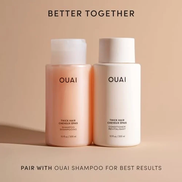OUAI Thick Hair Conditioner, Reisegröße 89 ml, für trockenes, frizziges dickes Haar mit Keratin, Eibischwurzel, Sheabutter & Avocadoöl, paraben-, phthalat- & sulfatfrei – Bild 4