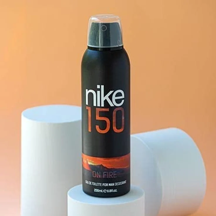 NIKE - On Fire Deodorant für Herren, Spray, 200 ml, Deodorant gegen Flecken, langanhaltend, orientalischer holziger Duft – Bild 4