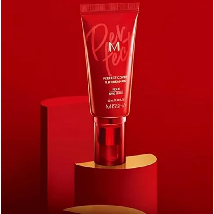 MISSHA Perfect Cover BB Cream EX SPF42 PA+++ 20 ml | Perfekte Abdeckung | Sonnenschutz LSF 42 | Leichte Formel | Farbton Nr. 25 Warm Beige – Bild 4