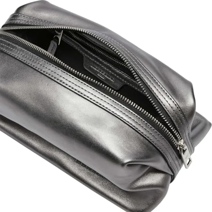 Liebeskind Berlin Kosmetiktasche Pouchette Beauty M ELVIRA SILVER STONE, Beauty Case aus hochwertigem Leder mit großzügigen Maßen – Bild 4
