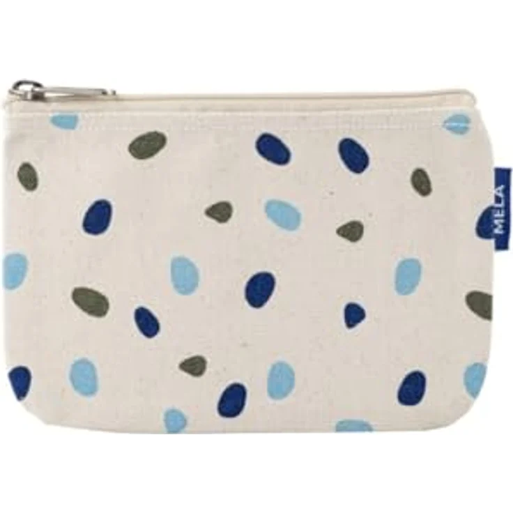 MELA Kosmetiktasche Unisex Kleine Kosmetiktasche aus Fairtrade-Baumwolle, blau – Bild 1