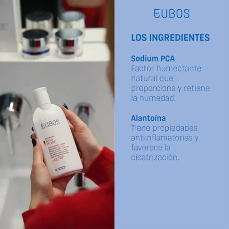 Eubos Basic Skin Care Red Waschemulsion Ersatzfüllung, Duschgel für Damen, 400 ml, feuchtigkeitsspendend mit angenehmem Duft – Bild 4